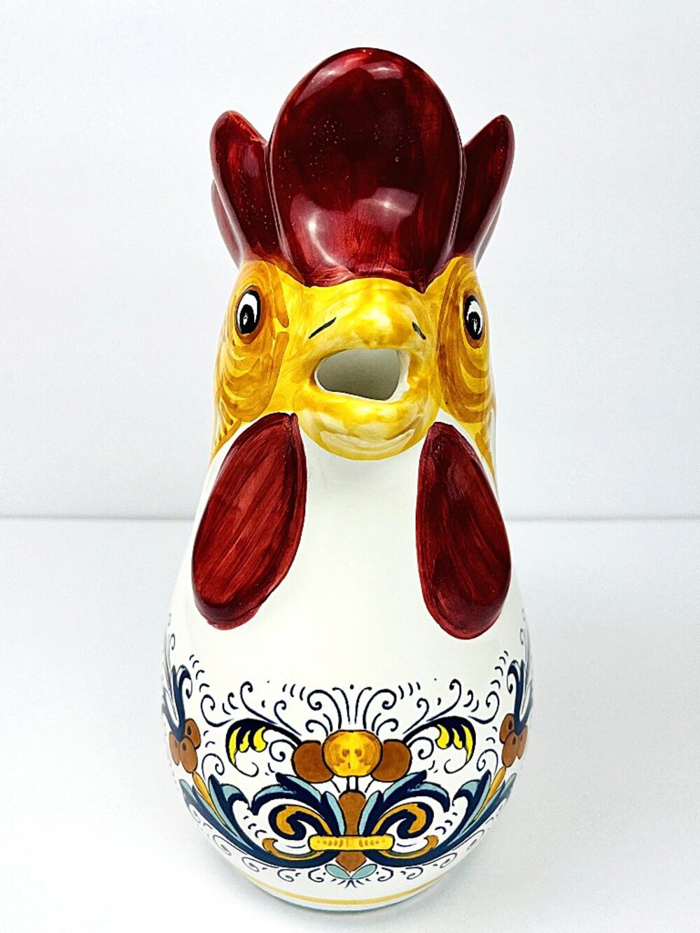 Sur La Table Rooster Pitcher Hand-Painted Earthenware 1 Liter - NEW - Picture 2 of 11